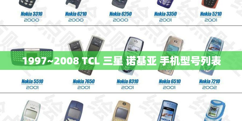 1997~2008 TCL 三星 诺基亚 手机型号列表