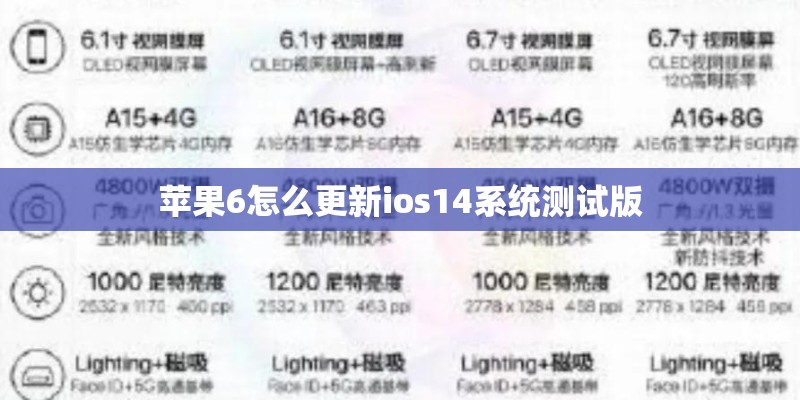 苹果6怎么更新ios14系统测试版