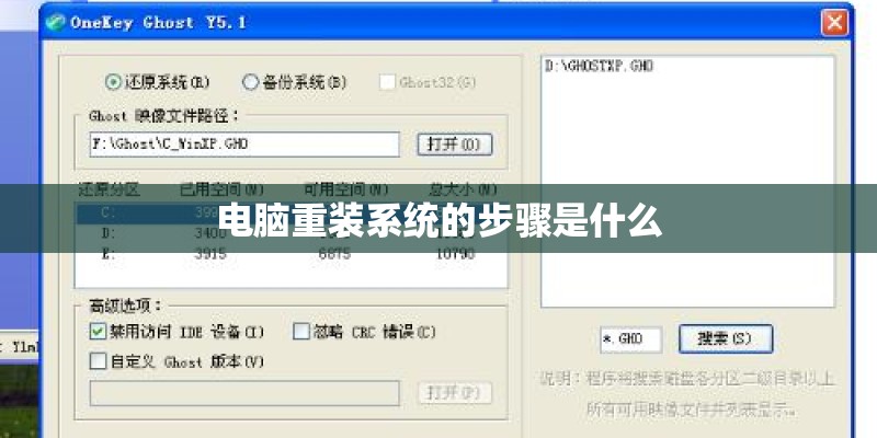 电脑重装系统的步骤是什么