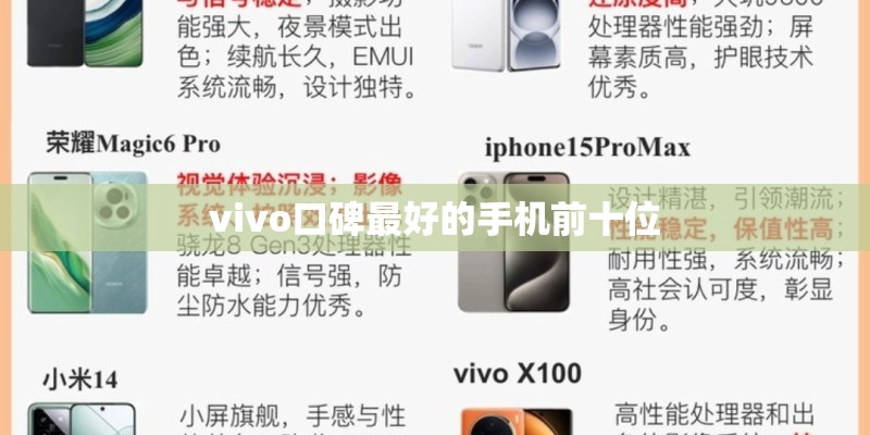 vivo口碑最好的手机前十位