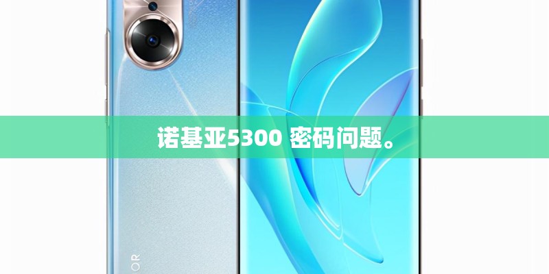 诺基亚5300 密码问题。