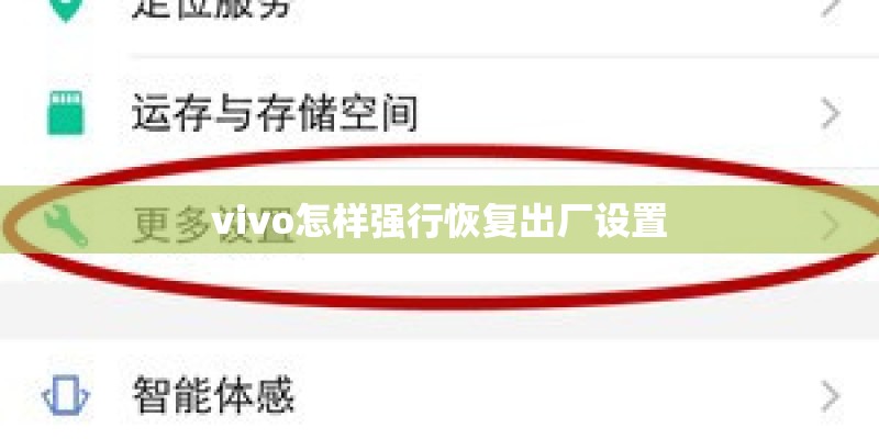 vivo怎样强行恢复出厂设置